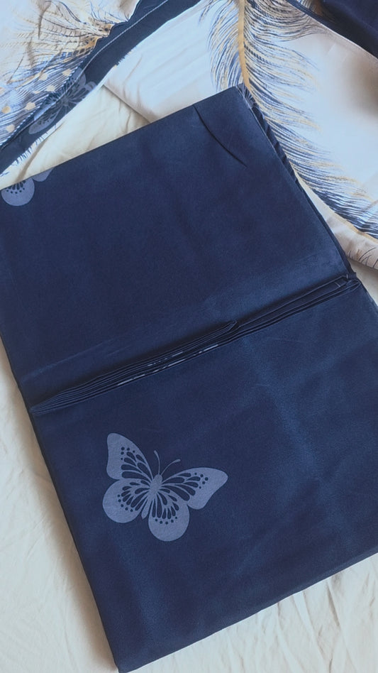 Finet Bed Linen Set, Feather Pattern, 6 Pieces, Universal Size (Double & King), 100% Cotton